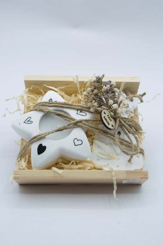 Bougeoir étoile avec suspension ange