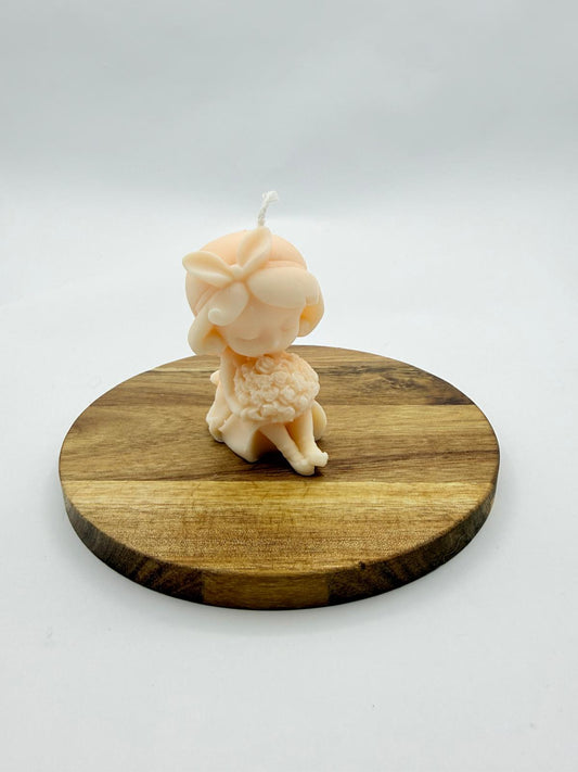 Bougie Fillette Fleurie