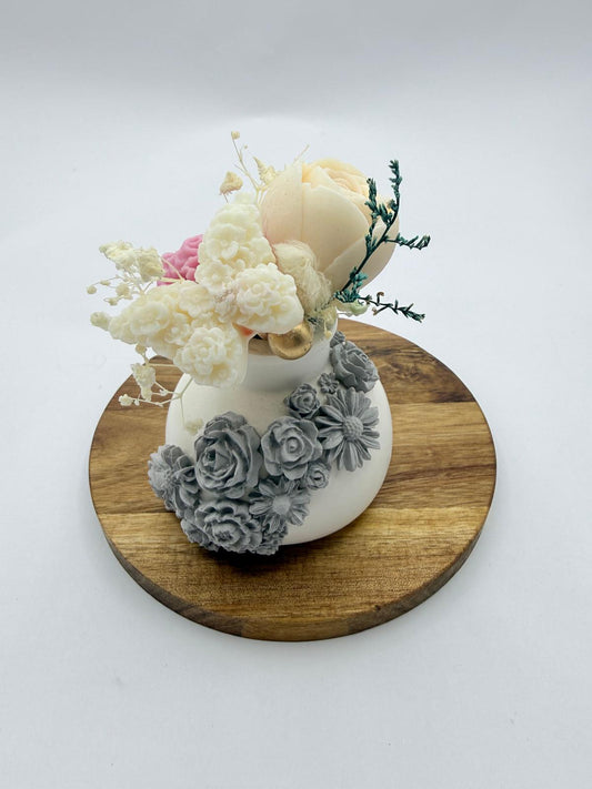 🌼 Petit bouquet parfumé – Vase orné de fleurs | Déstockage 🌼