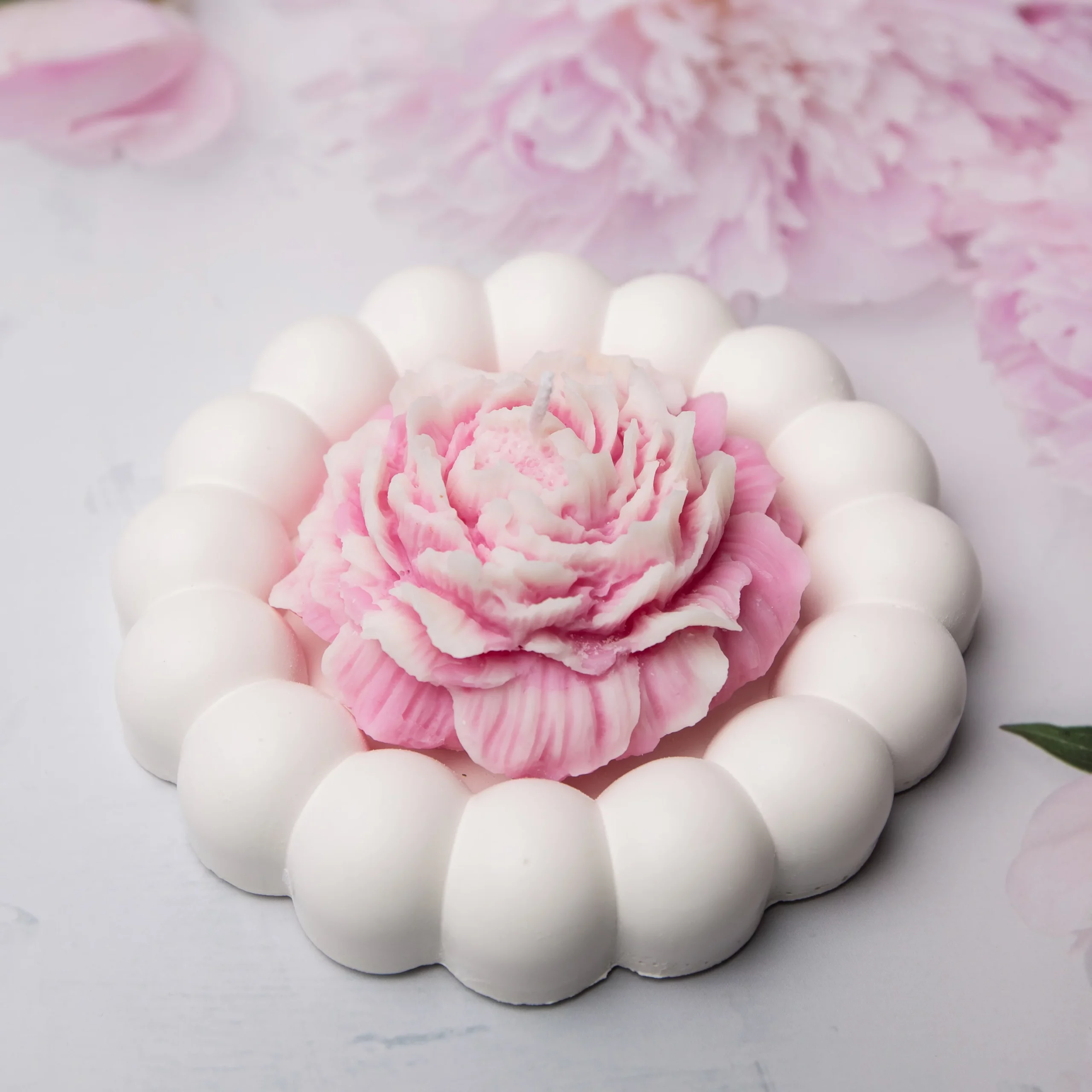 pivoine- bougie- fleurs, Caen, bougie, la bougie caennaise, normandie